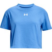 UNDER ARMOUR Crop Sportstyle Logo T-Shirt Mädchen 464 - water/white XS (122-127 cm) von Under Armour