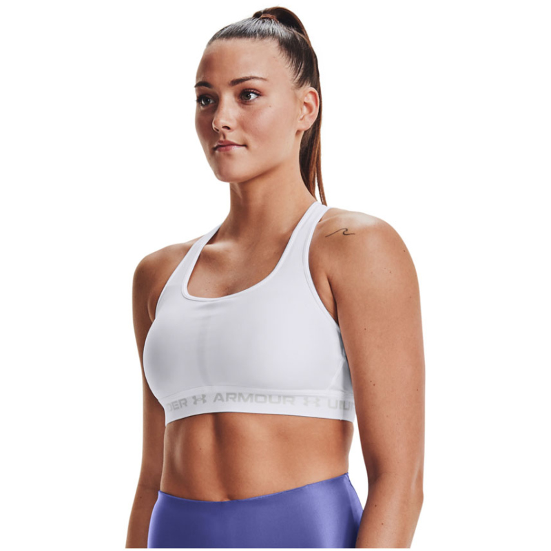 UNDER ARMOUR Armour Mid Crossback Sport-BH Damen 100 - white/white/halo gray XS von Under Armour