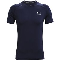 UNDER ARMOUR HeatGear Armour Fitted kurzarm Trainingsshirt Herren 410 - midnight navy/white M von Under Armour