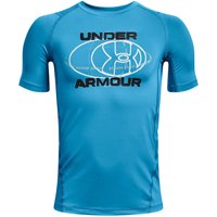 UNDER ARMOUR HeatGear Armour Novelty kurzarm Trainingsshirt Jungen 419 - capri/black L (149-160 cm) von Under Armour