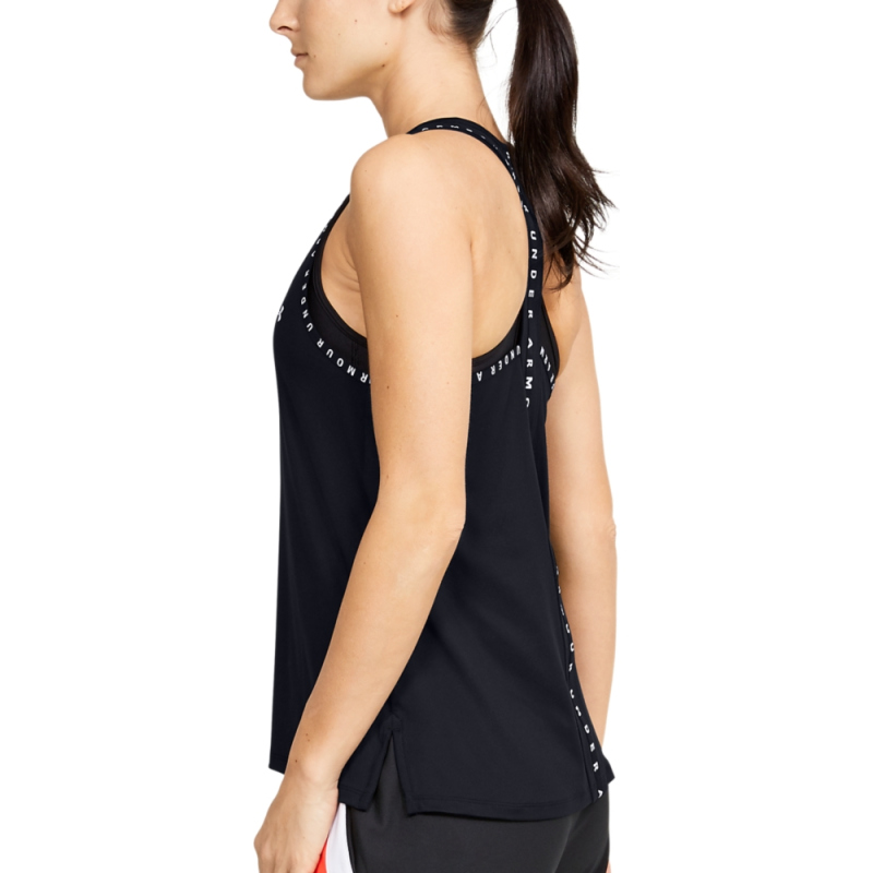 UNDER ARMOUR Knockout Tanktop Damen black/black/white S von Under Armour