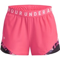 UNDER ARMOUR Play Up 3.0 dreifarbige Shorts Damen 683 - pink shock/retro purple/wham M von Under Armour