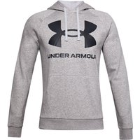 UNDER ARMOUR Rival Fleece Big Logo Hoodie Herren 011 - mod gray light heather/black S von Under Armour