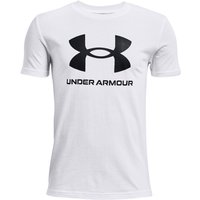 UNDER ARMOUR Sportstyle Logo kurzarm Trainingsshirt Jungen 100 - white/black XL (160-170 cm) von Under Armour