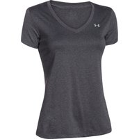 UNDER ARMOUR Tech kurzarm Trainingsshirt Damen 090 - carbon heather/metallic silver XS von Under Armour