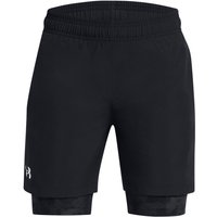 UNDER ARMOUR Woven 2-in-1-Shorts Jungen 002 - black/black/white S (127-137 cm) von Under Armour