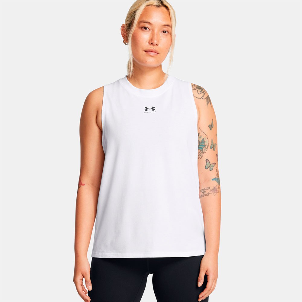 Under Armour Campus Muscle Sleeveless T-shirt Weiß XL Frau von Under Armour