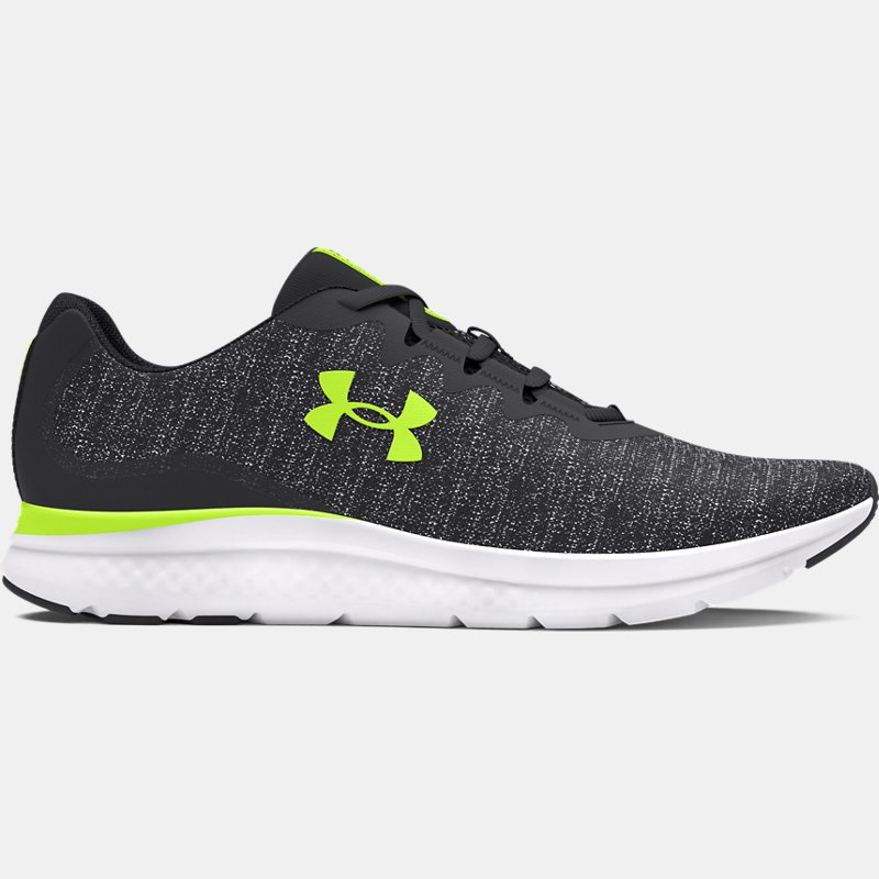 Under Armour Charged Impulse 3 Laufschuhe aus Strickgewebe für Herren Anthracite / Anthracite / High Vis Gelb 40.5 von Under Armour