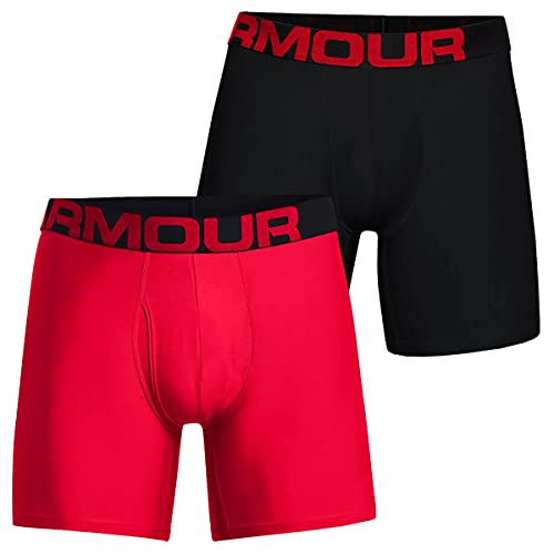 Under Armour Herren Tech 6in Feuchtigkeit (2 Satz) Boxer - Rot - S von Under Armour