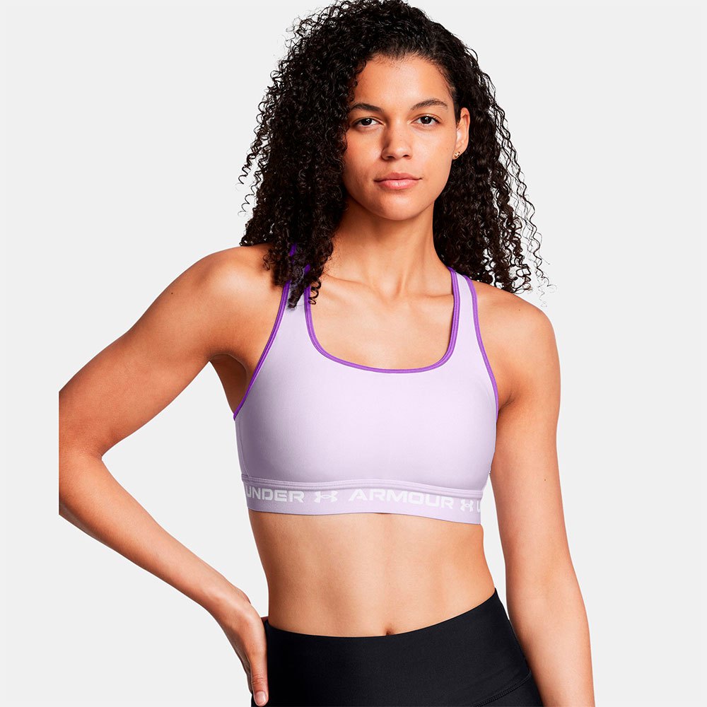 Under Armour Crossback Sports Top Medium Support Lila L Frau von Under Armour