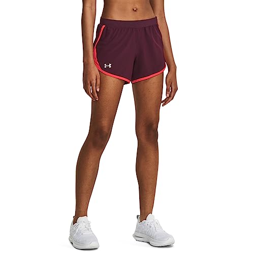 Under Armour Damen Fly by 2.0 Laufshorts Kurze Hose, Dunkles Kastanienbraun/Beta/Reflektierend, XS von Under Armour