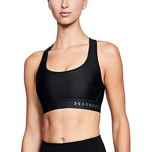 Under Armour Damen Mid Crossback Sport BH, atmungsaktives Bustier, komfortable Funktionsunterwäsche mit Kreuzträgern und Passform Kompression, schwarz, X-Small Under Armour Damen Mid Crossback Sport BH, atmungsaktives Bustier, komfortable Funktionsunterwäsche mit Kreuzträgern und Passform Kompression, schwarz, X-Small von Under Armour