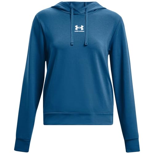 Under Armour Damen Rival Terry Hoodie Sweatshirt, Varsity Blue/Weiß, XXL von Under Armour