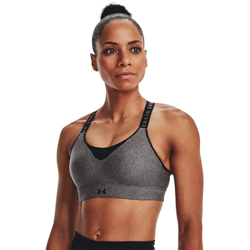 Under Armour Damen Sport BH Infinity High Sport-BH in melierter Optik, Charcoal Light Heather/Jet Gray (019), SM, 1354315-019 von Under Armour