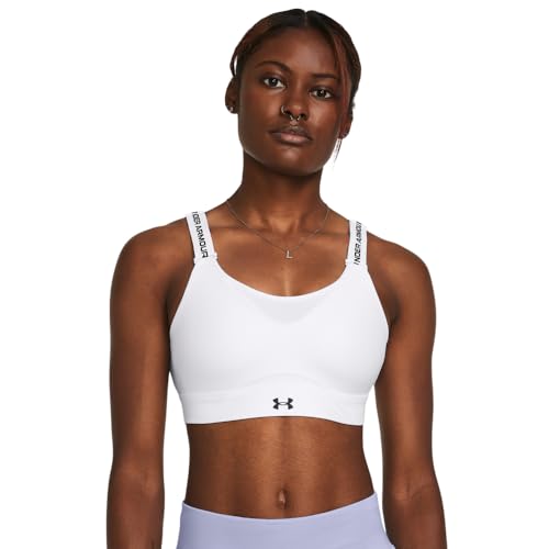 Under Armour Damen UA Infinity High Bra, atmungsaktiver Sport BH für hohe Belastungen beim Laufen, unterstützendes Sport Bustier mit Schaumstoffpolstern von Under Armour