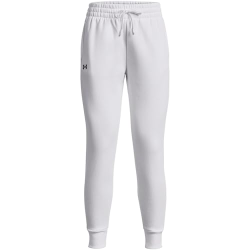 Under Armour Damen Ua Rival Fleece Jogger Trainingshose, Weiß/Schwarz, M von Under Armour