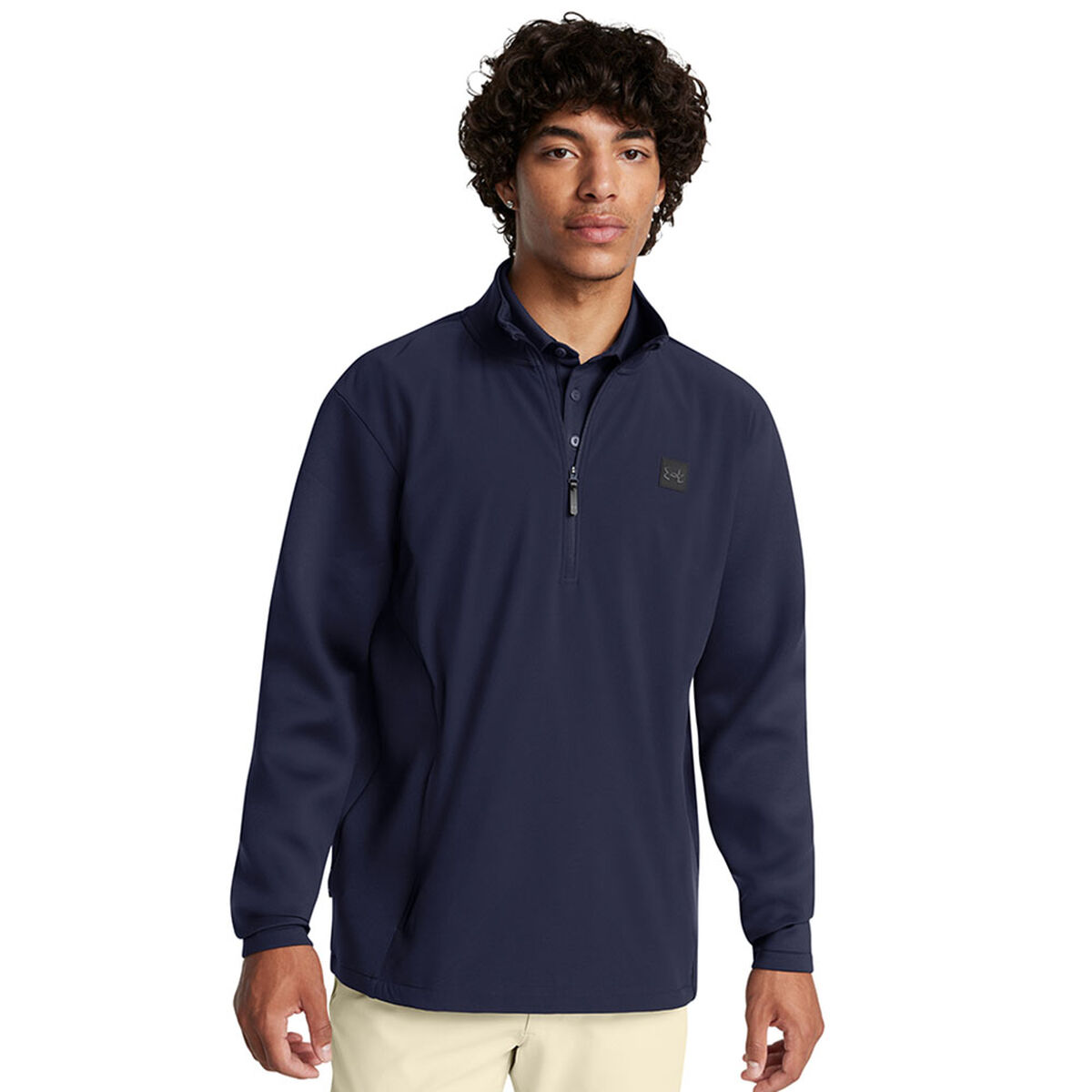 Under Armour Men's Drive Pro Storm Hybrid Half Zip Golf Jacket, Knitted Navy Blue, Size: Large | American Golf von Under Armour