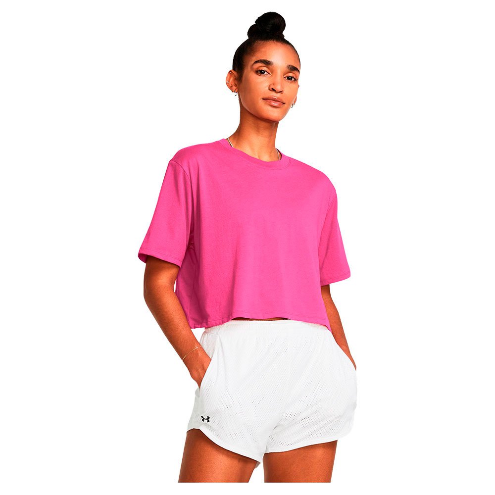 Under Armour Essential Boxy Crop Short Sleeve T-shirt Rosa L Frau von Under Armour