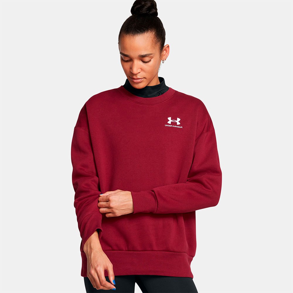 Under Armour Essential Fleece Oversized Sweatshirt Rot M Frau von Under Armour