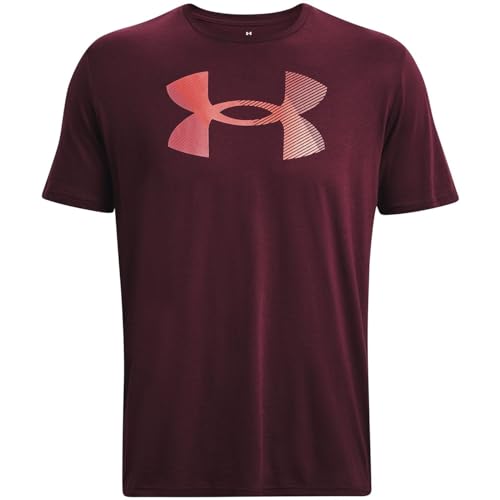 Under Armour Fill Kurzarm-Oberteil mit großem Logo für Herren, Dark Maroon,M von Under Armour