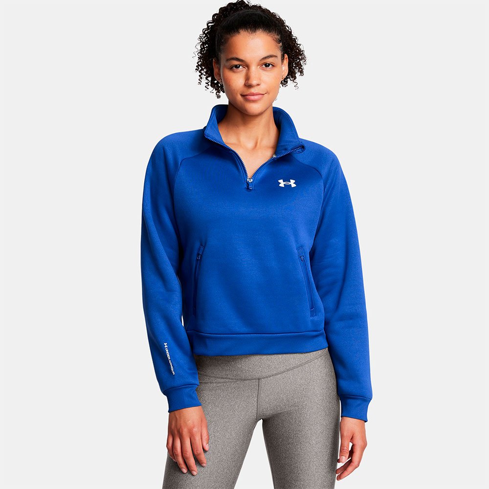 Under Armour Fleece Pro Half Zip Sweatshirt Blau XS Frau von Under Armour