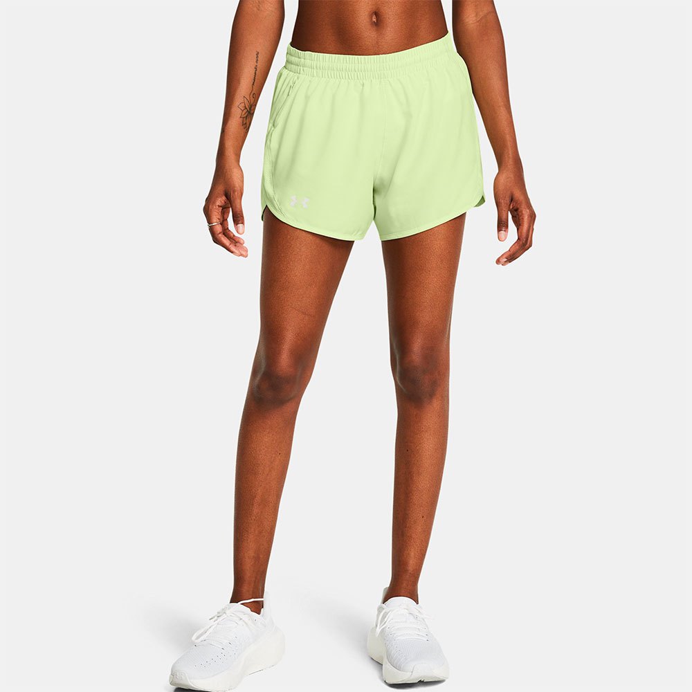 Under Armour Fly By 3inch Shorts Grün L Frau von Under Armour