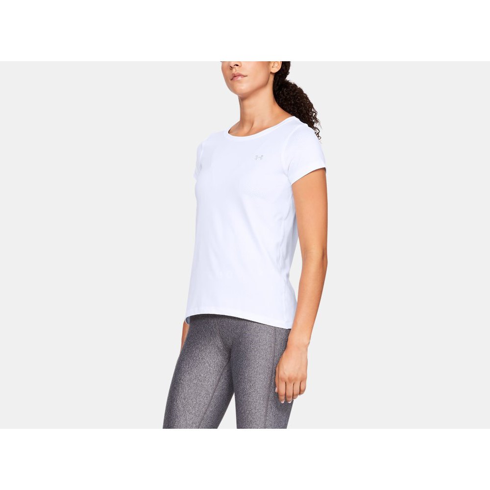 Under Armour Heatgear Armour Short Sleeve T-shirt Weiß S Frau von Under Armour