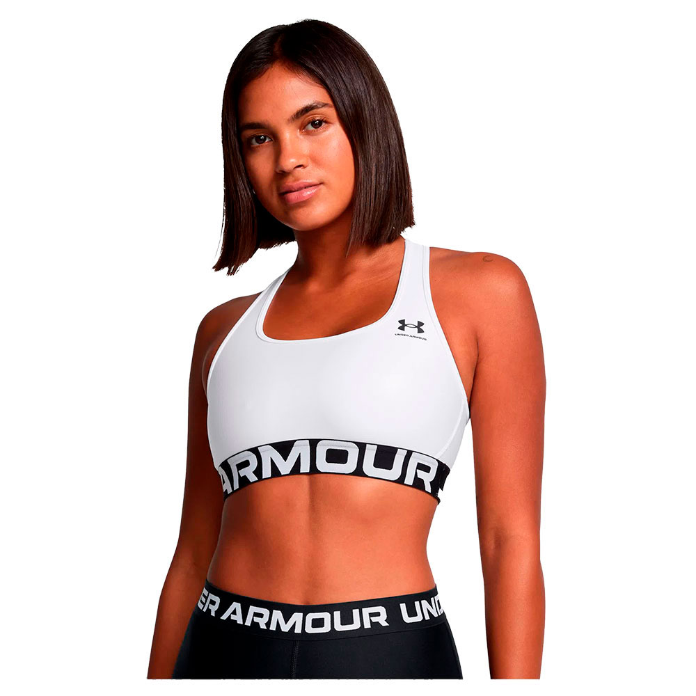 Under Armour Heatgear Branded Medium Support Sports Top Weiß S Frau Under Armour Heatgear Branded Medium Support Sports Top Weiß S Frau von Under Armour
