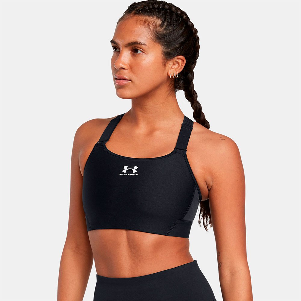 Under Armour Heatgear Sports Top High Support Schwarz L Frau von Under Armour