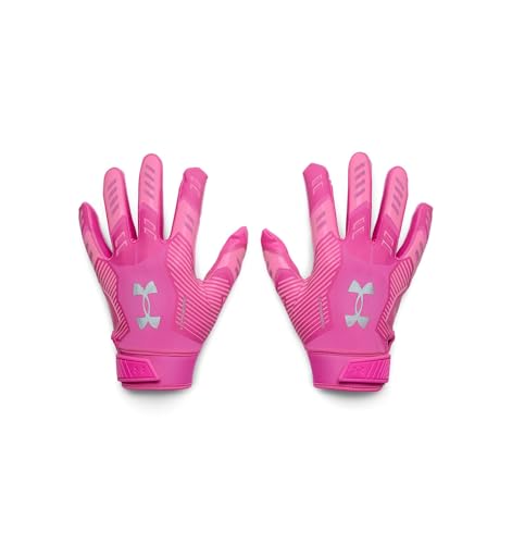 Under Armour Herren F9 Nitro Fußballhandschuhe, (652) Rebel Pink/Fluo Pink/Metallic Silver, X-Large von Under Armour