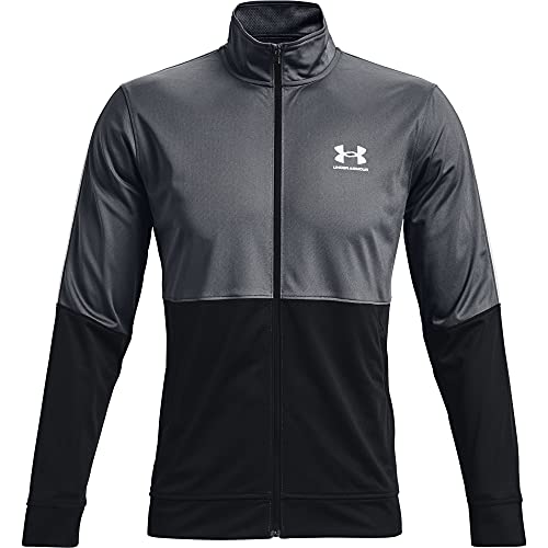 Under Armour Herren Ua Pique Track Jacket Warmup Tops, Tonhöhe grau/weiß (012), M EU von Under Armour