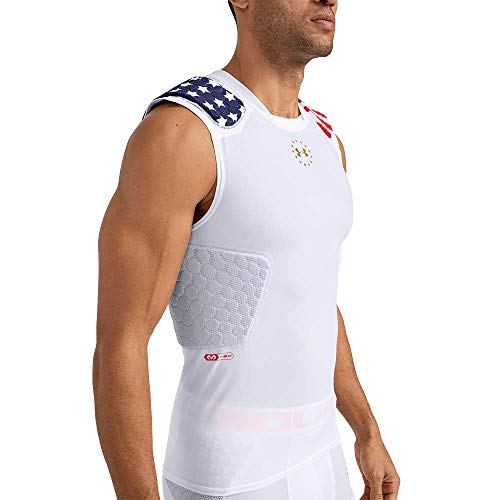 Under Armour Herren Padded Gepolstertes Fußball-Top, White Americana, Adult-XX-Large von Under Armour