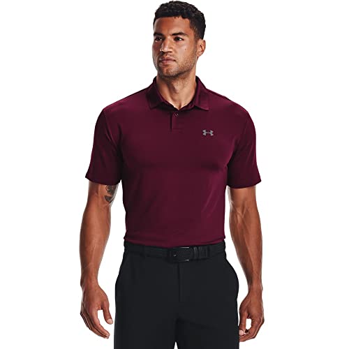 Under Armour Herren Performance 2.0 Golf-Poloshirt, Kastanienbraun (609)/Stellplatz Grau, Klein von Under Armour