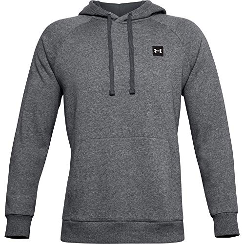 Under Armour Tech 2.0 1/2 Zip, sportliches Longsleeve, schnell trocknendes Langarmshirt für Männer Herren Rival Fleece Hoodie Pitch Gray Light Heather/Onyx White XL von Under Armour