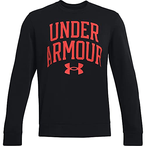 Under Armour Herren Rival Terry Crew Neck T-Shirt Hemd, Schwarz (002)/Phoenix Fire S von Under Armour