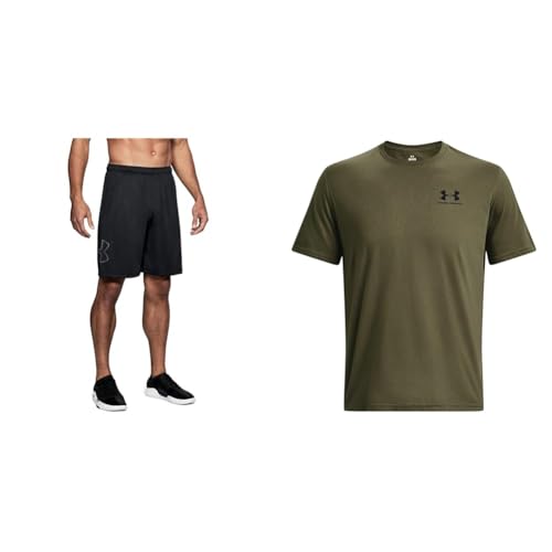 Under Armour Herren Tech Graphic Short, atmungsaktive Sweatshorts für Männer, komfortable Kurze Hose mit Loser Passform & Herren UA Sportstyle LC SS Shirt Under Armour Herren Tech Graphic Short, atmungsaktive Sweatshorts für Männer, komfortable Kurze Hose mit Loser Passform & Herren UA Sportstyle LC SS Shirt von Under Armour