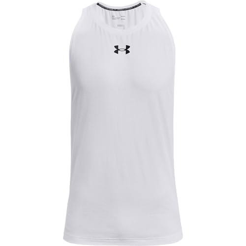 Under Armour Herren UA Baseline Cotton Tank, weiches und leichtes Basketball Shirt, schnelltrocknendes Herren Tank Top aus Baumwolljersey-Mischung von Under Armour