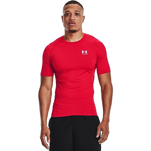 Under Armour sportliches Poloshirt, strukturiertes funktionales T-Shirt, 1361518, Red/White, S von Under Armour
