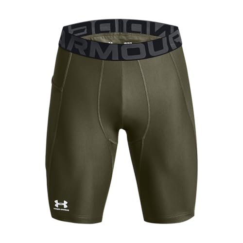 Under Armour Herren UA HG Armour Lng Shorts, leichte kurze Sporthose, atmungsaktive Kompressions-Herrenshorts mit Strength Pocket-Eingrifftasche von Under Armour