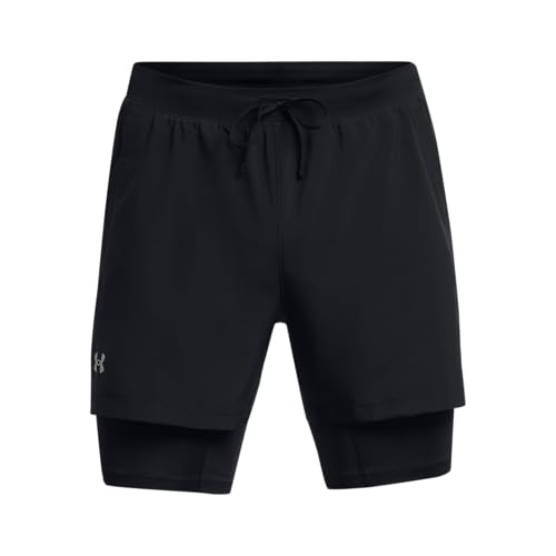 Under Armour Herren UA Launch 5'' 2-in-1 Short, Laufshorts aus leichtem Stretchgewebe, kurze Sporthose mit Innenslip von Under Armour