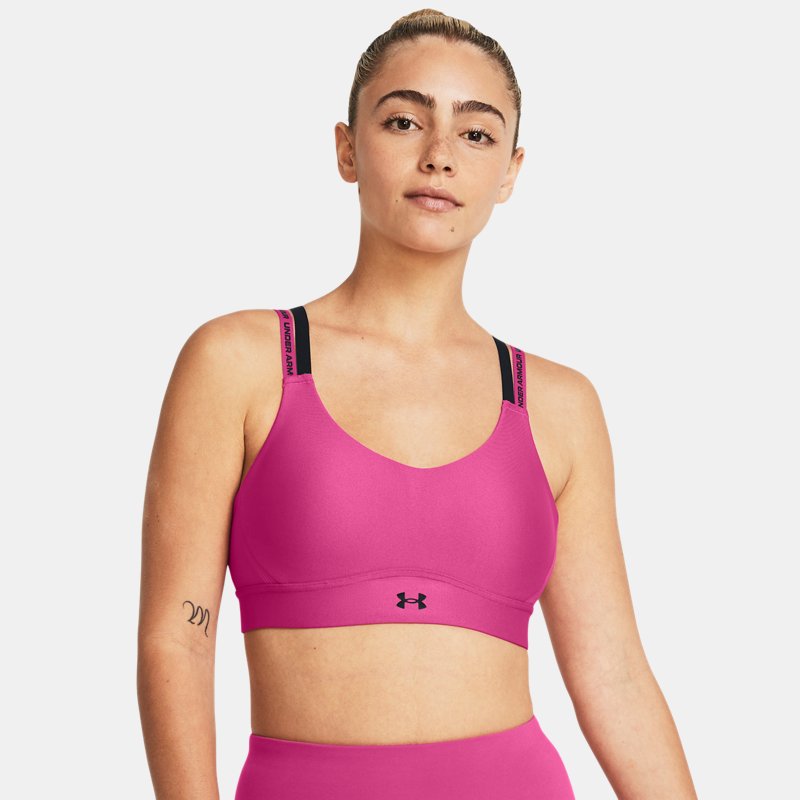 Under Armour Infinity 2.0 Mid Rib Sport-BH für Damen Astro Rosa / Schwarz XS A-C von Under Armour