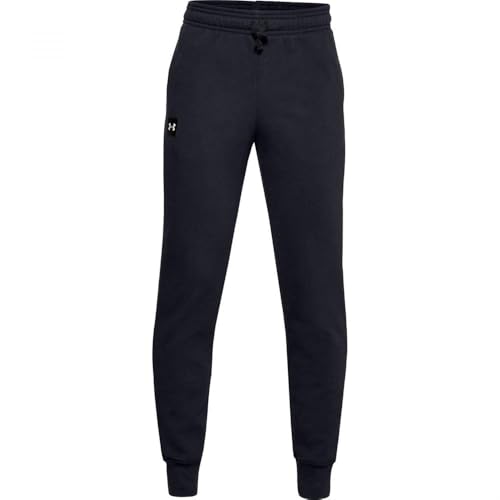 Under Armour Jungen Hose Rival Fleece Jogginghose, Black//Onyx White (001), YXS, 1357628-001 von Under Armour