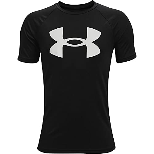 Under Armour Jungen Tech Big Logo Weiches Sport Shirt, Funktionales Für, Schwarz, YLG von Under Armour