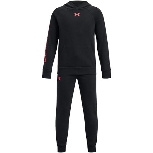 Under Armour Jungen Ua Rival Fleece-Anzug Trainingsanzug, Schwarz/Beta, XS Under Armour Jungen Ua Rival Fleece-Anzug Trainingsanzug, Schwarz/Beta, XS von Under Armour