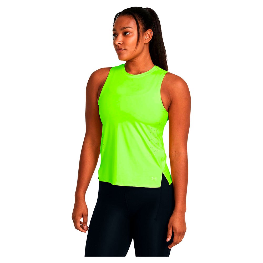 Under Armour Laser Sleeveless T-shirt Grün L Frau von Under Armour