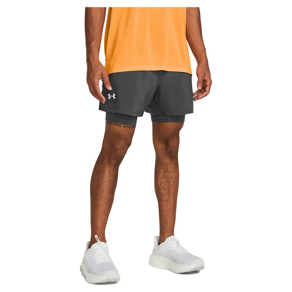 Under Armour Launch 5in 2-in-1 Shorts Grau XL Mann von Under Armour