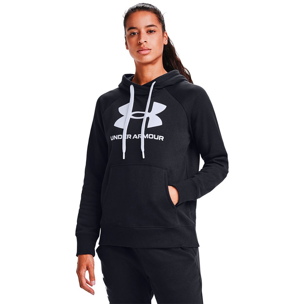 Under Armour Logo Rival Hoodie Schwarz M Frau von Under Armour