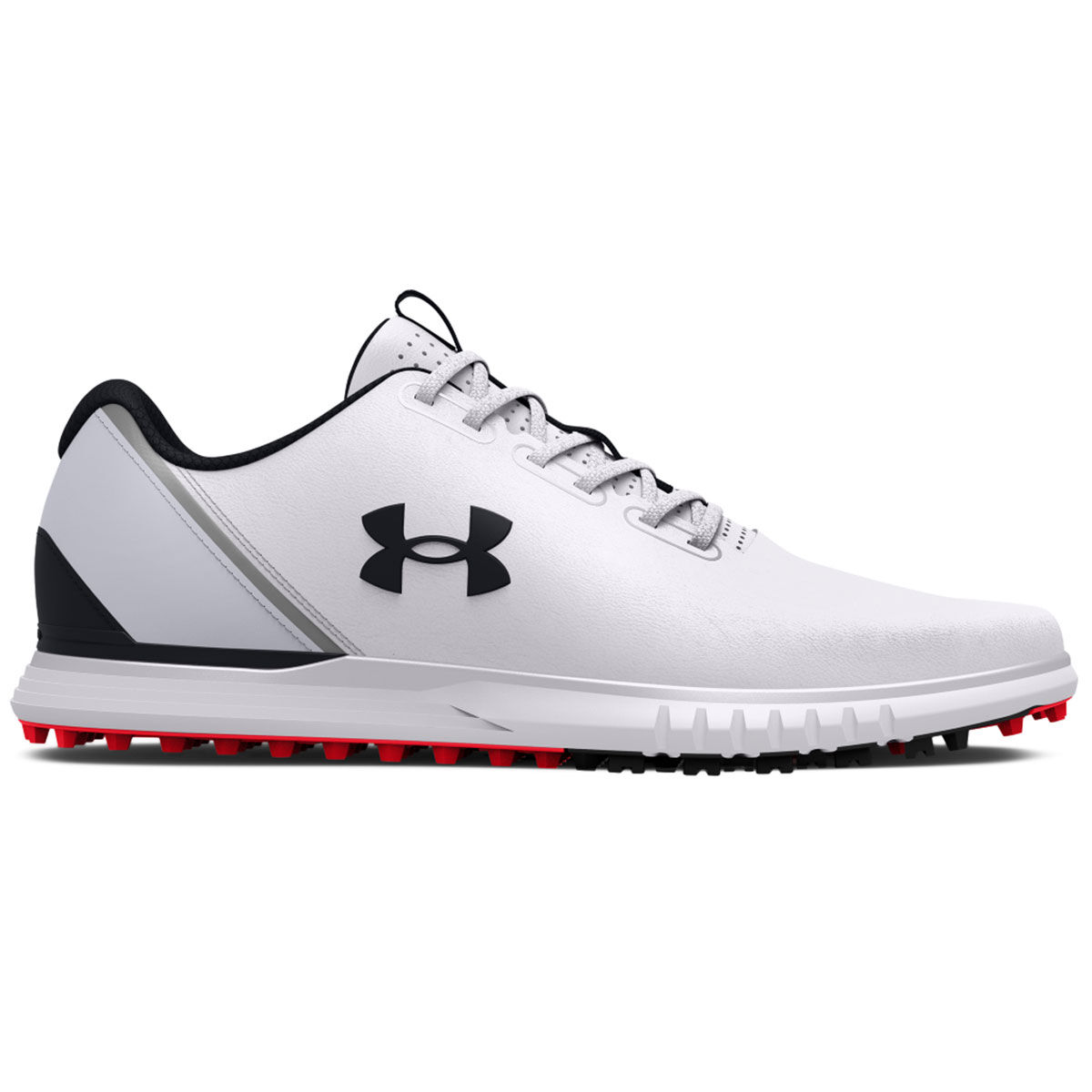 Under Armour Men's Medal Waterproof Spikeless Golf Shoes, Mens, White/grey/black, 7 | American Golf - Father's Day Gift von Under Armour