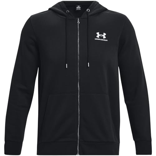 Under Armour Mens Fleece Tops Men's Ua Essential Fleece Full-Zip Hoodie, Black, 1373881-001, MD von Under Armour