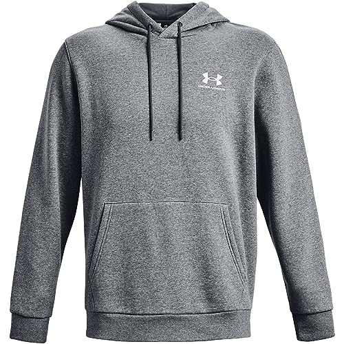 Under Armour Mens Fleece Tops Men's Ua Essential Fleece Hoodie, Pitch Gray Medium Heather, 1373880-012, XL von Under Armour